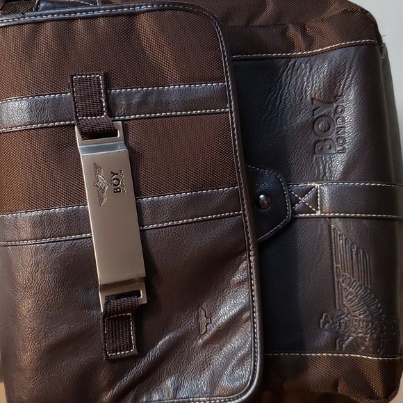 BOY LONDON Messenger Bag Faux Leather and Cordura - Picture 3 of 16